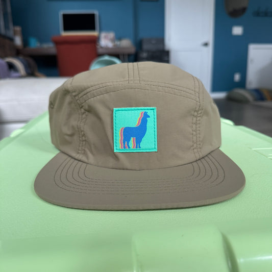 Phish Llama 5 Panel Hat in Tan - DISPLAY MODEL