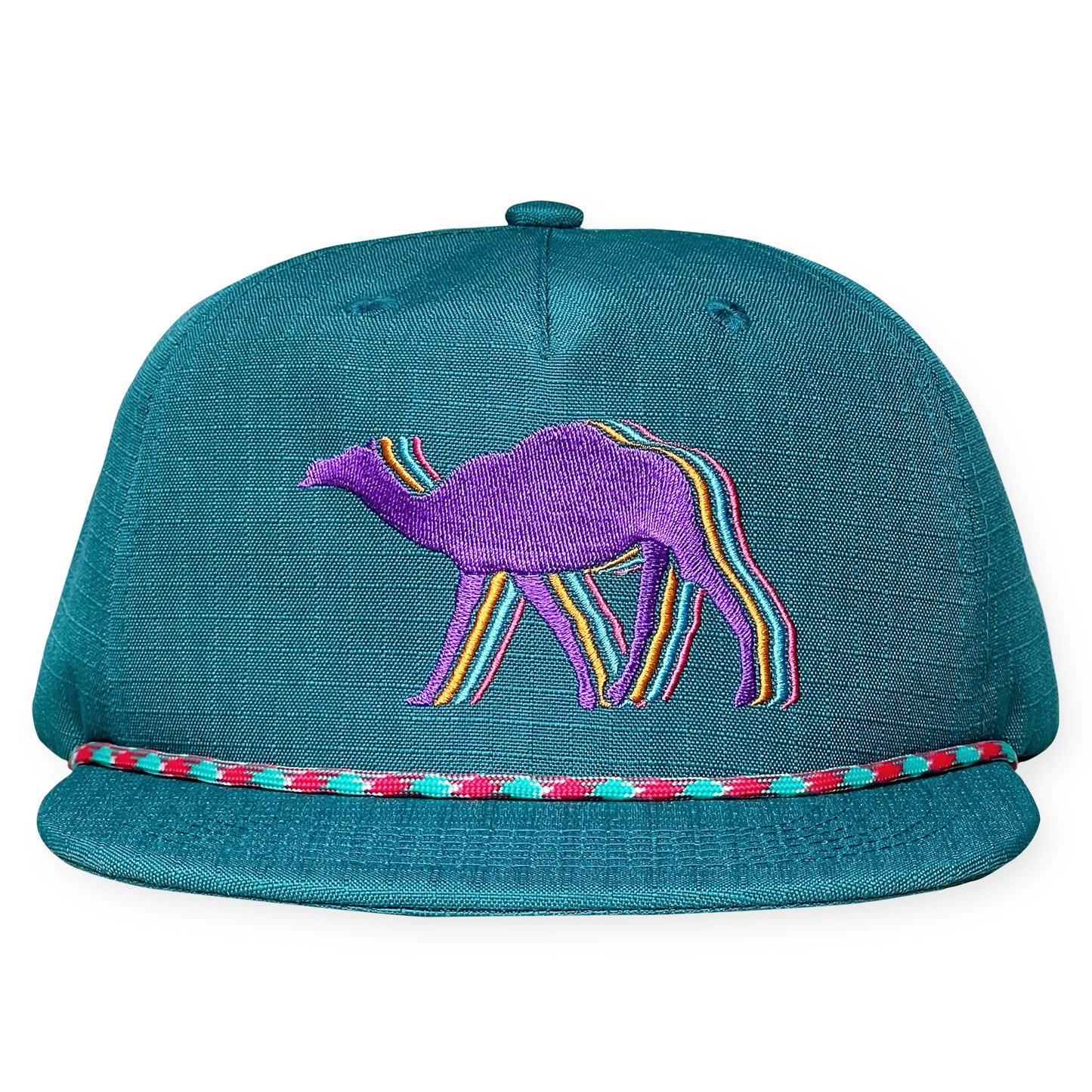 Camel Rope Hat / Peacock Ripstop Nylon with Grape Camel
