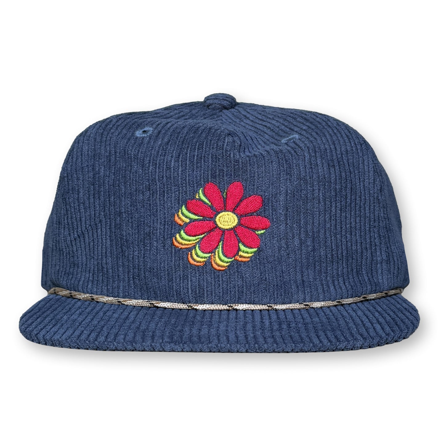 Billy Strings Red Daisy Rope Hat / Prussian Corduroy with Red Daisy