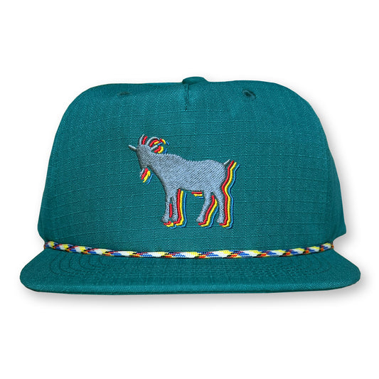 Billy Strings Rope Hat / Peacock Ripstop with Mercury Billy Goat