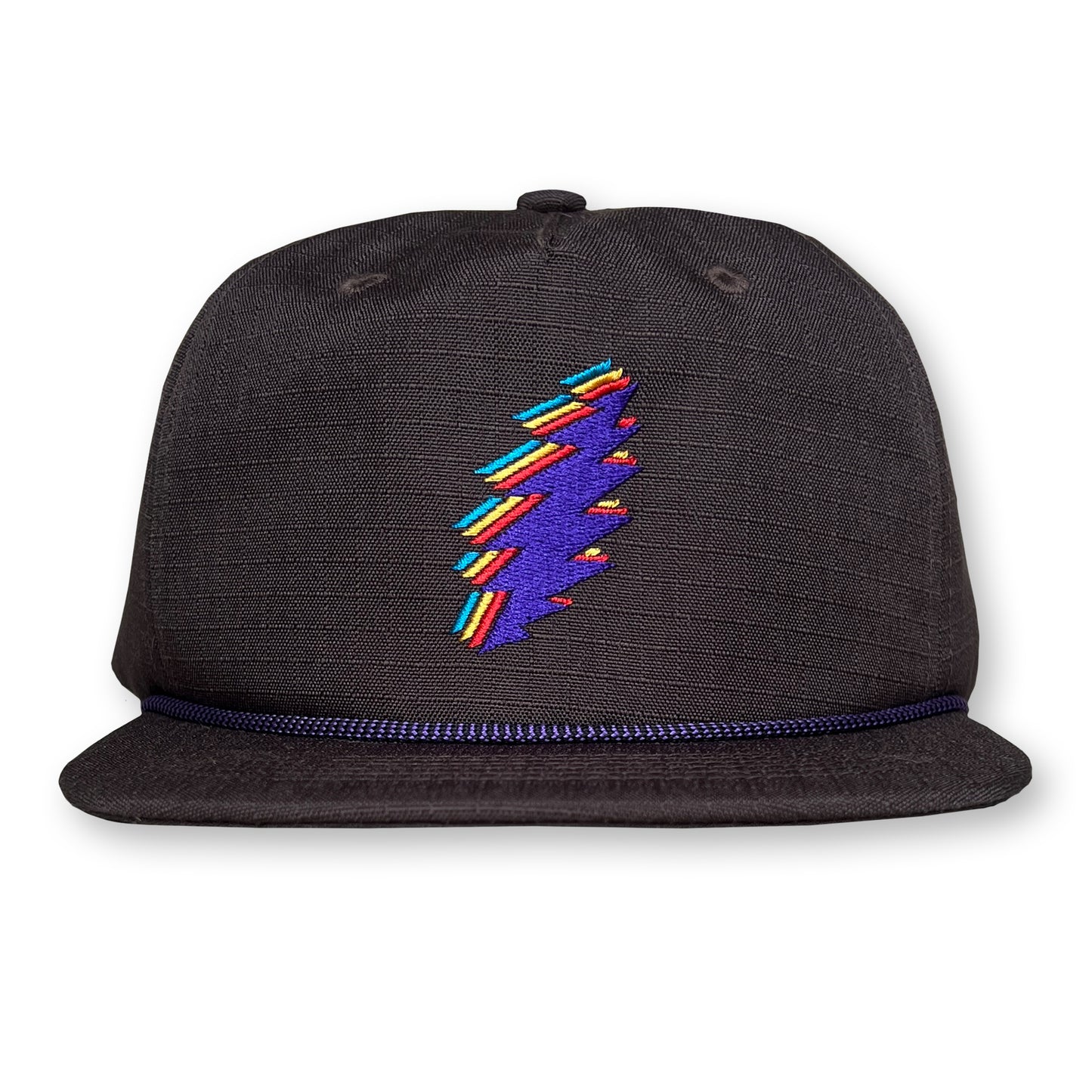 Bolt Rope Hat / Cuban Ripstop Nylon with Violet Bolt