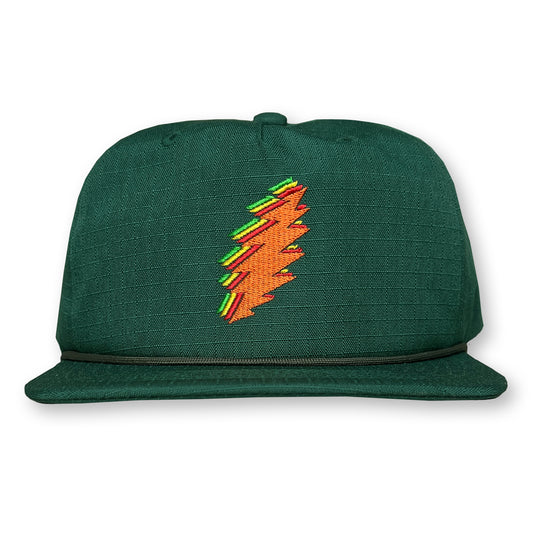 Bolt Rope Hat / Emerald Ripstop Nylon with Tiger Bolt