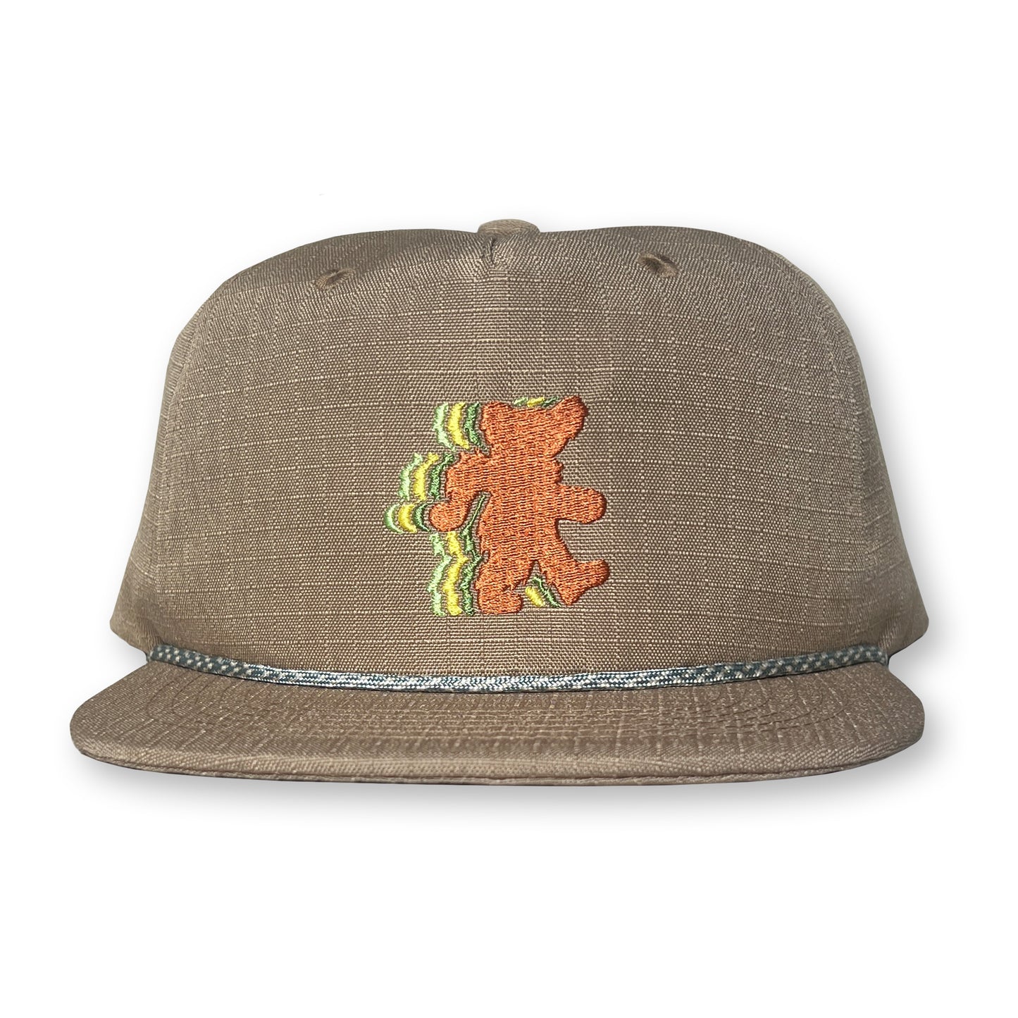 Bear Rope Hat / Biscotti Ripstop Nylon with Pecan Bear