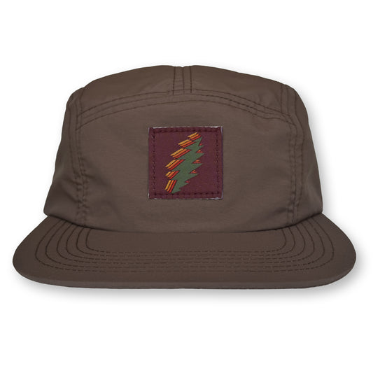 Bolt Five Panel Camp Hat / UPS Nylon with Burgundy Wine Bolt Patch
