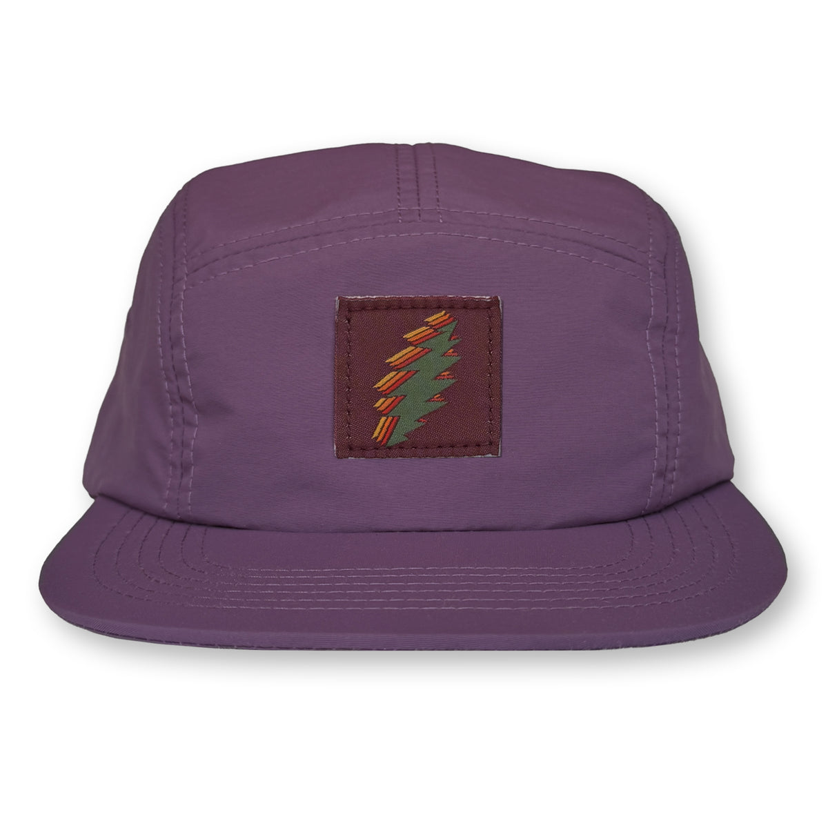 Bolt Five Panel Camp Hat / Ube Nylon with Burgundy Wine Bolt Patch