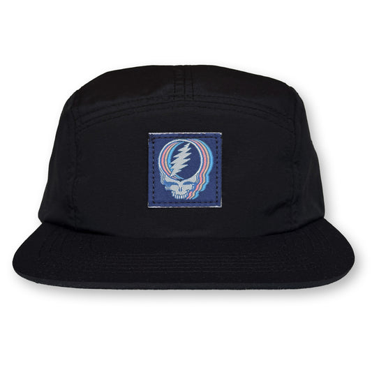 Stealie Five Panel Camp Hat / Carbon Nylon with Ocean Floor Stealie Patch