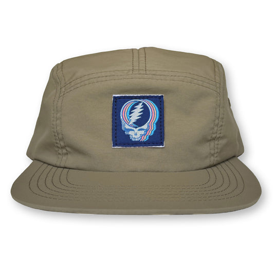 Stealie Five Panel Camp Hat / Flax Nylon with Ocean Floor Stealie Patch