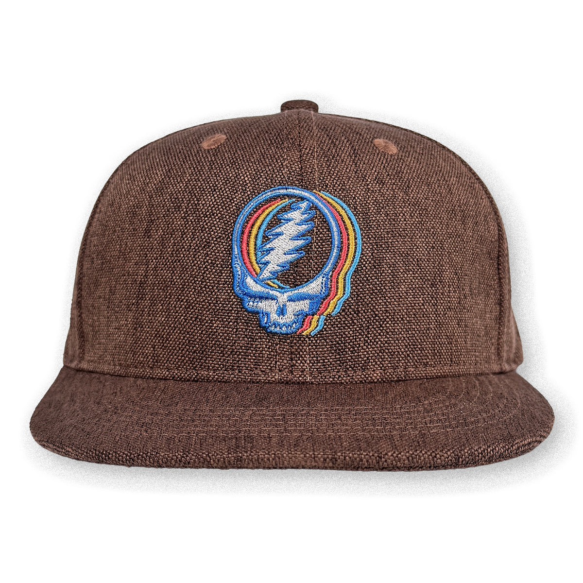 Stealie Hemp Hat / Brownie Hemp with Fire and Ice Stealie