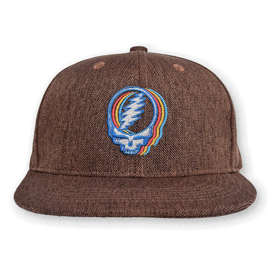 Stealie Hemp Hat / Brownie Hemp with Fire and Ice Stealie