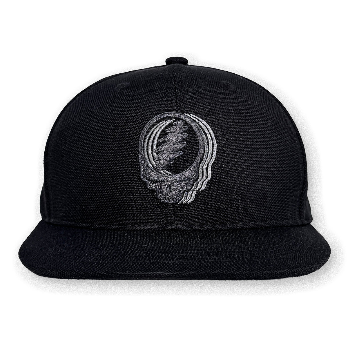 Stealie Hemp Hat / Coal Hemp with Greyscale Stealie