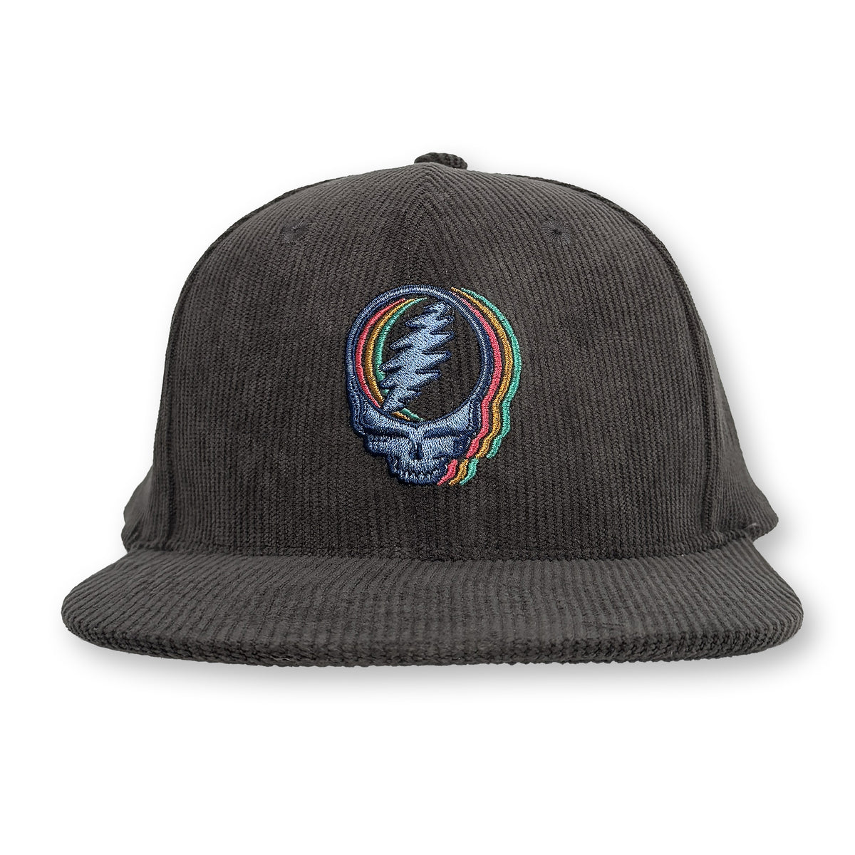 Stealie Corduroy Structured Hat / Charcoal Corduroy with Ice Trout Stealie