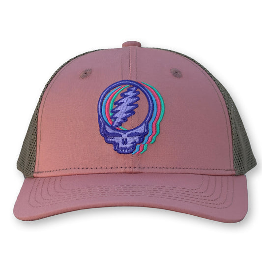 Stealie Trucker Hat / Nantucket Polycotton Blend with Oat Mesh and Laffy Taffy Stealie