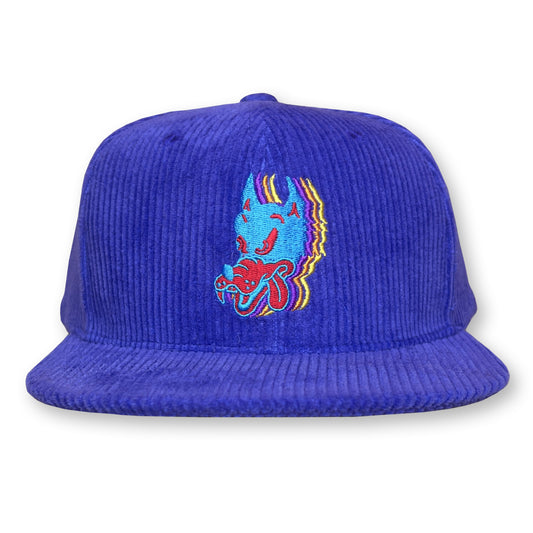 Wolf Corduroy Hat / Electric Indigo Corduroy with Capri Wolf