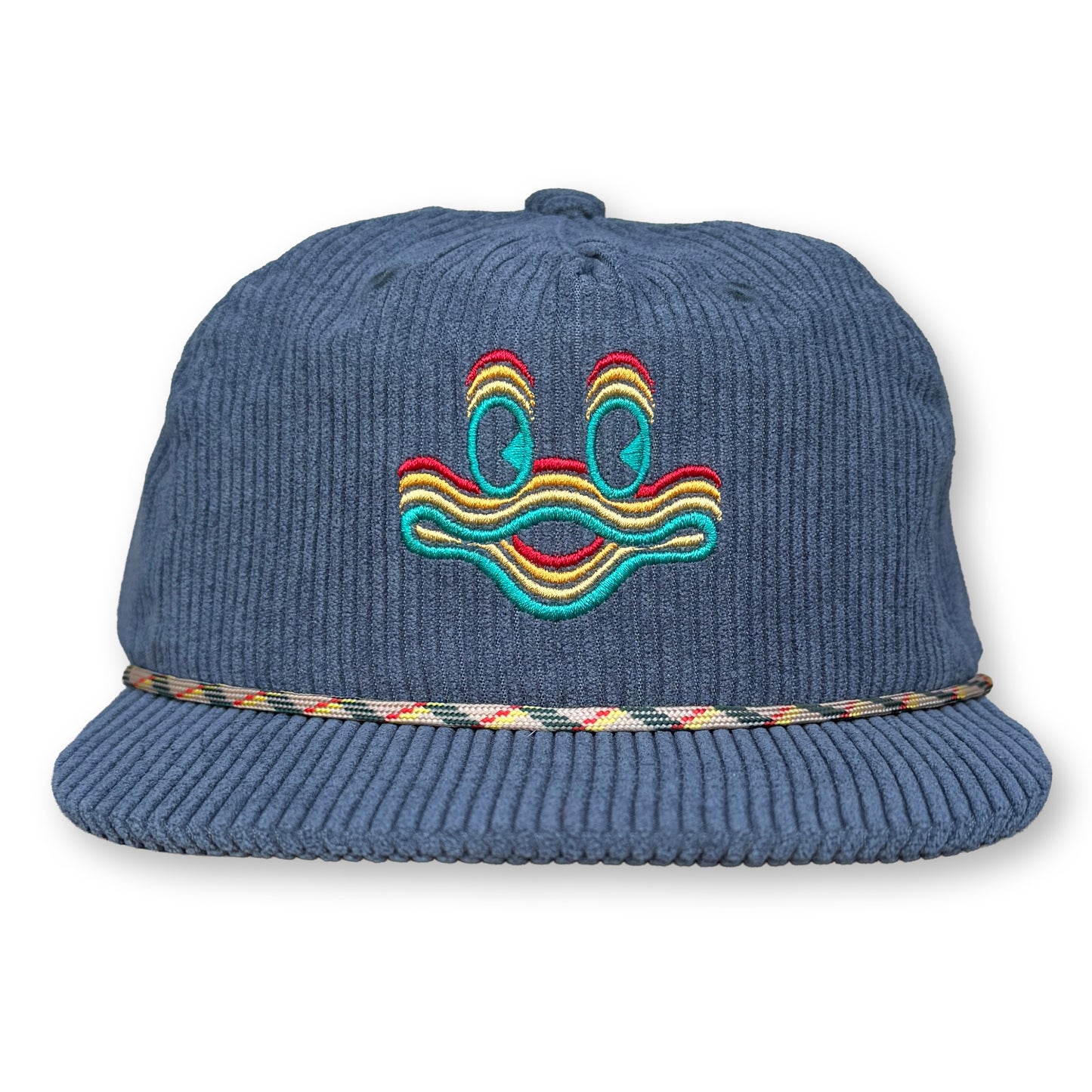 King Gizzard Cyboogie Rope Hat / Aegean Corduroy with Aqua Flame Cyboogie