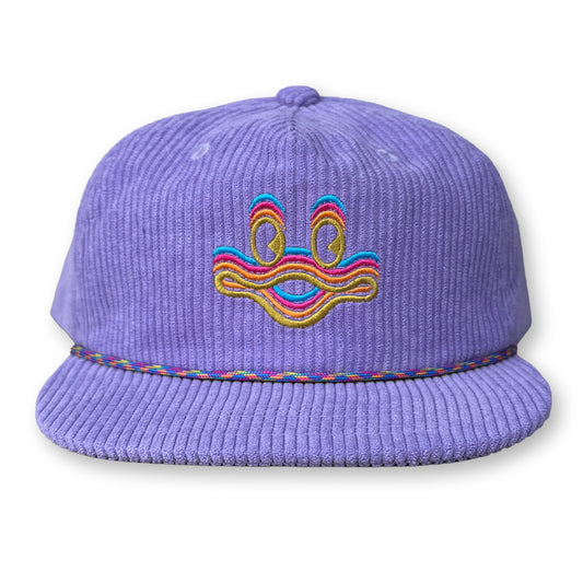 King Gizzard Cyboogie Rope Hat / Lilac Corduroy with Chartreuse Cyboogie