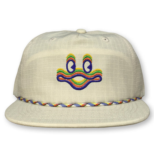 King Gizzard Rope Hat / Ivory Ripstop Nylon with Allegiant Cyboogie