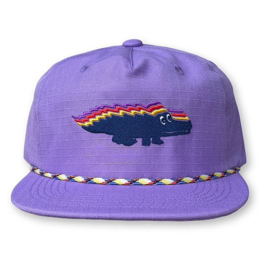 King Gizzard Gator Rope Hat / Lilac Ripstop Nylon with Navy Gizzy