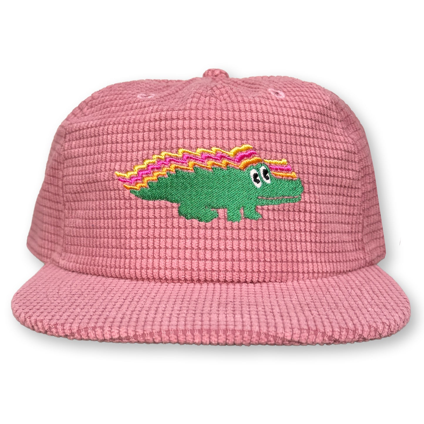 King Gizzard Microgrid Hat / Rose Microgrid with Limeade Gizzy Gator