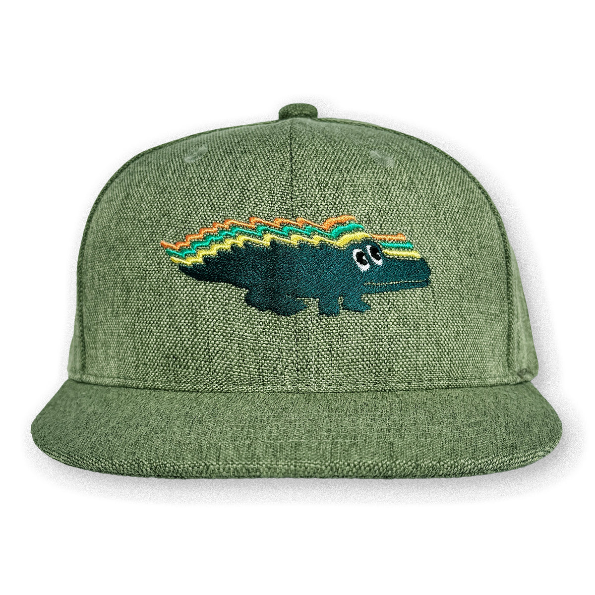 King Gizzard Gator Hemp Hat / Olivine Hemp with Spinach Gator