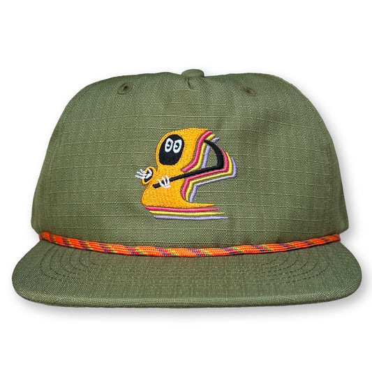 King Gizzard Rope Hat / Lima Bean Ripstop Nylon with Tang Grim Reaper