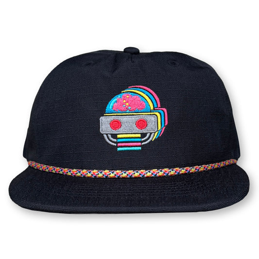 King Gizzard Rope Hat / Obsidian Ripstop Nylon with Candy Dots Han Tyumi