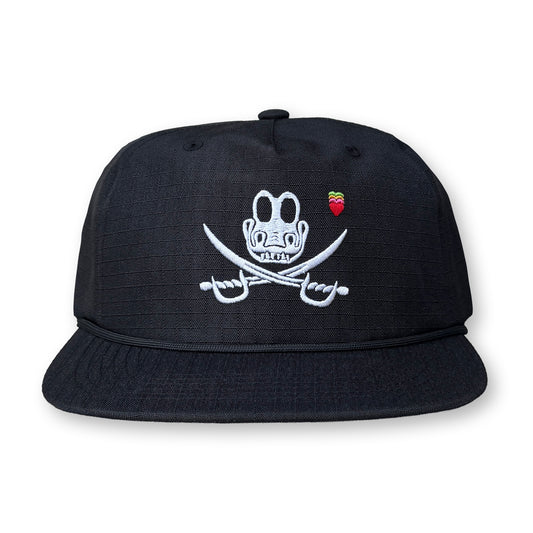 King Gizzard Jolly Gizzy Rope Hat / Obsidian Ripstop Nylon with Classic Jolly Gizzy