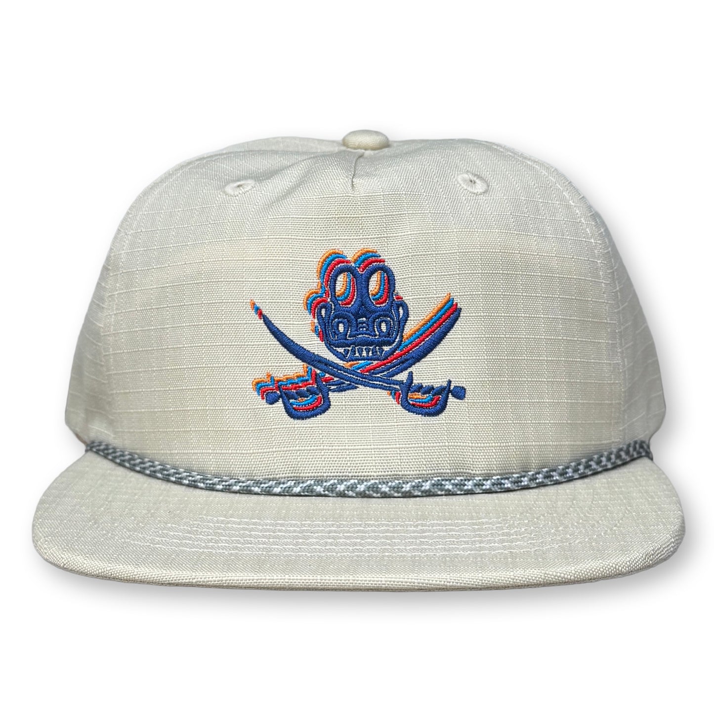 King Gizzard Rope Hat / Ivory Ripstop Nylon with Playmobile Jolly Gizzy