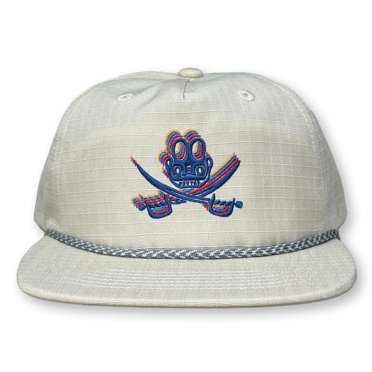 King Gizzard Rope Hat / Ivory Ripstop Nylon with Playmobile Jolly Gizzy