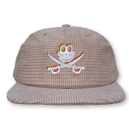 King Gizzard Microgrid Hat / Beige Microgrid with Classic Bone Bootleg Gizzy