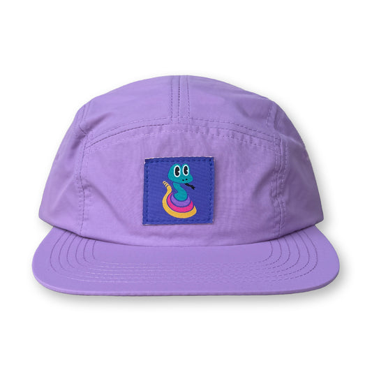 King Gizzard Rattlesnake Five Panel Camp Hat / Bittersweet Nightshade Nylon with Tropical Rattlesnake Patch (Copy)