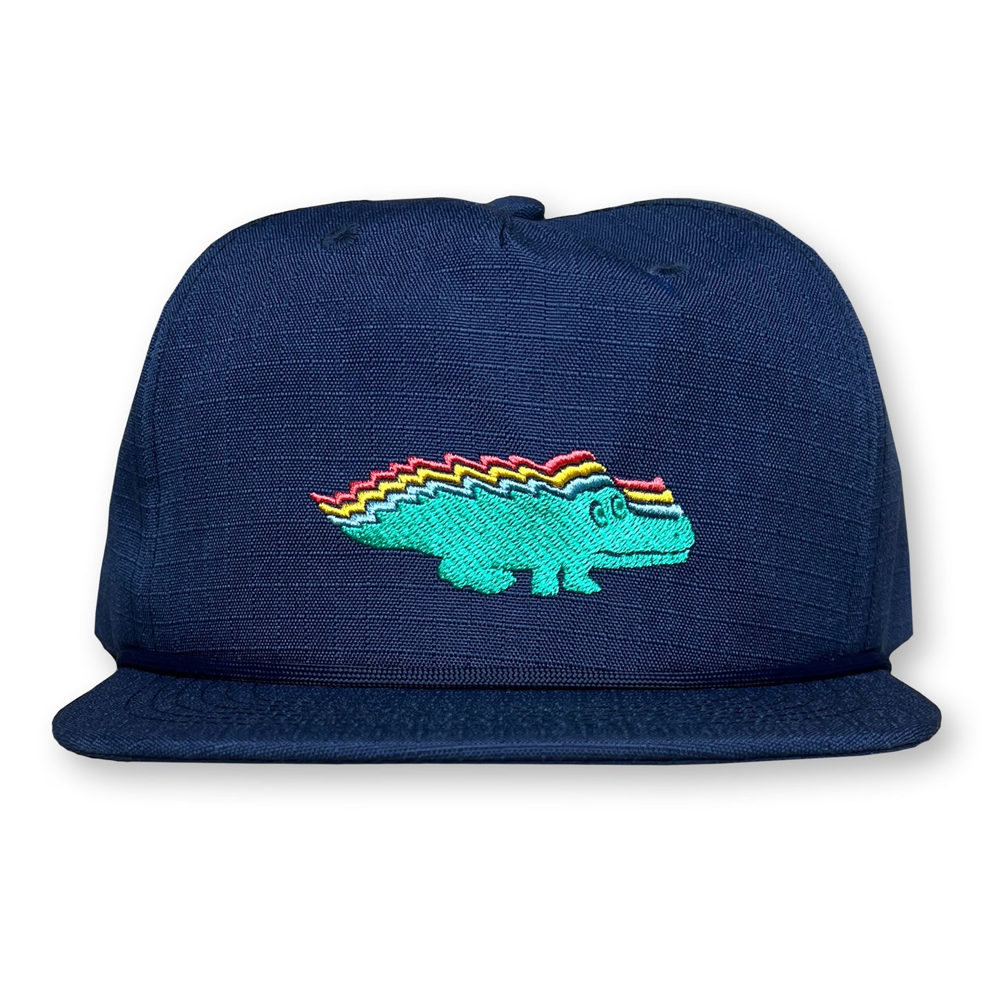 King Gizzard Rope Hat / Navy Ripstop Nylon with Phthalo Gator