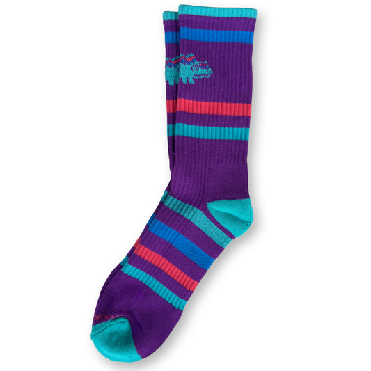 King Gizzard Sport Socks with Gizzy Gator in Purple