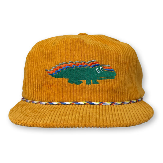 King Gizzard Rope Hat / Marigold Corduroy with Swamp Gator