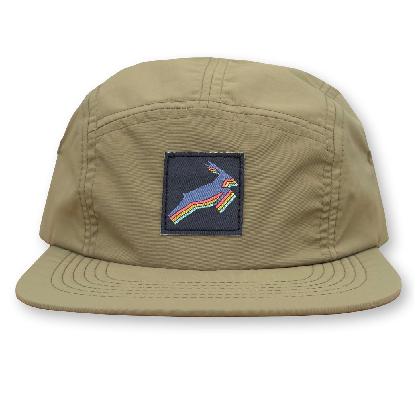 Antelope Five Panel Camp Hat / Biscuit Nylon with Lite Brite Antelope Patch