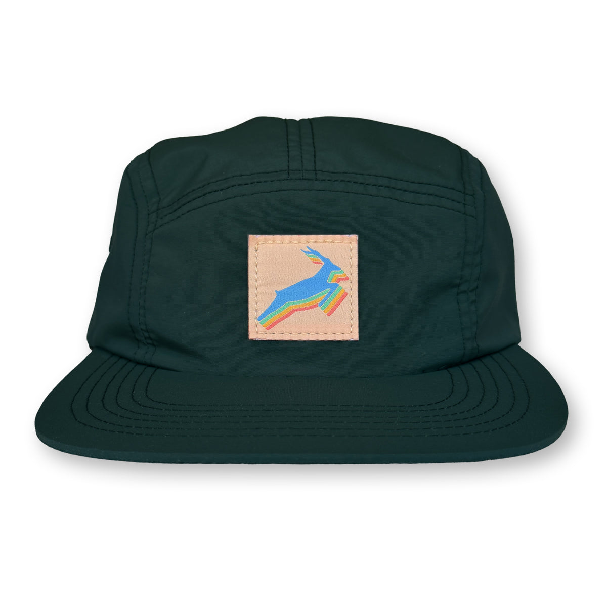 Antelope Five Panel Camp Hat / Juniper Nylon with Sahara Oasis Antelope Patch