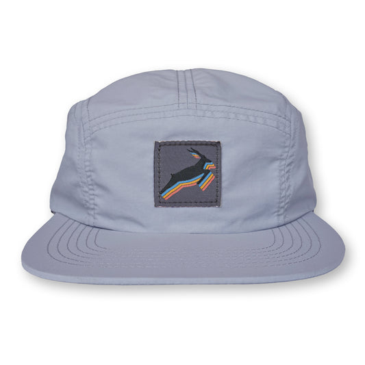 Antelope Five Panel Camp Hat / Putty Nylon with Oil Slick Antelope Patch