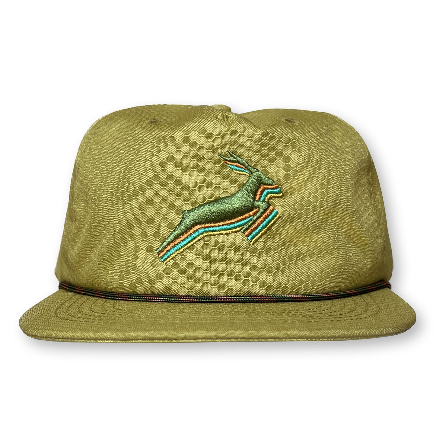 Antelope Rope Hat / Chartreuse Honeycomb Nylon with Avocado Antelope