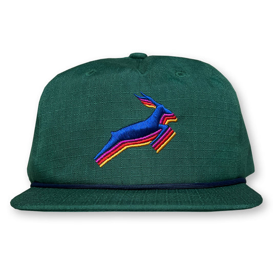 Antelope Rope Hat / Emerald Ripstop Nylon with Quasar Antelope