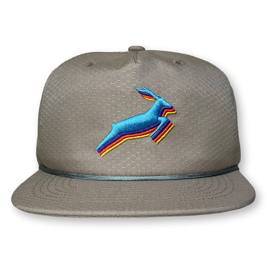 Antelope Rope Hat / Khaki Honeycomb Nylon with Pacific Sunset Antelope