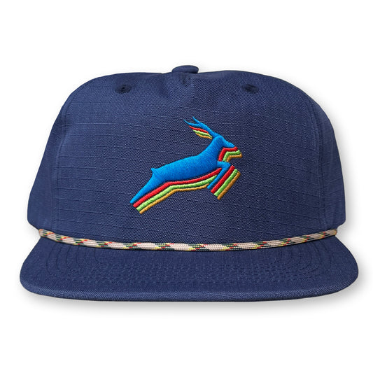 Antelope Rope Hat / Navy Ripstop Nylon with Dory Antelope