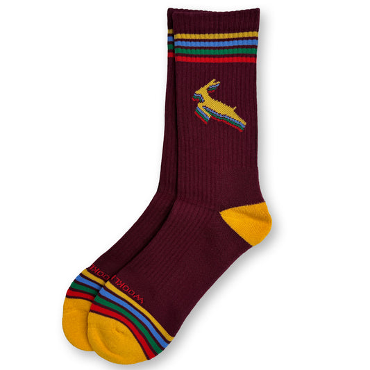 Antelope Sport Socks in Burgundy