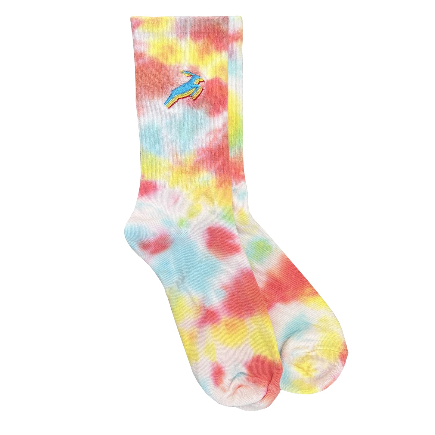 Antelope Embroidered Tie Dye Socks / Superman Ice Cream