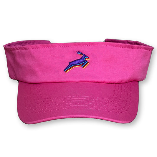 Antelope Visor / Bubblegum Polycotton with Grape Antelope