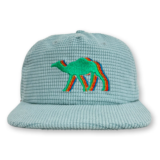 Camel Microgrid Hat / Seafoam Microgrid with Parakeet Camel