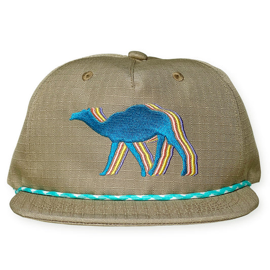 Camel Rope Hat / Biscotti Ripstop Nylon with Sapphire Camel