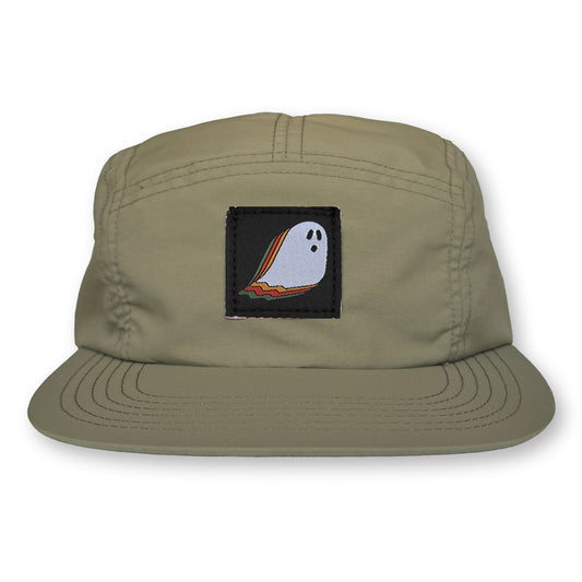 Ghost Five Panel Camp Hat / Flax Nylon with Fall Foliage Ghost Patch