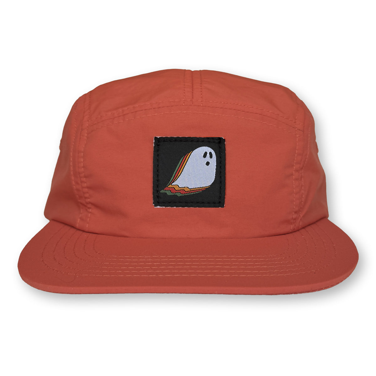 Ghost Five Panel Camp Hat / Kabocha Nylon with Fall Foliage Ghost Patch