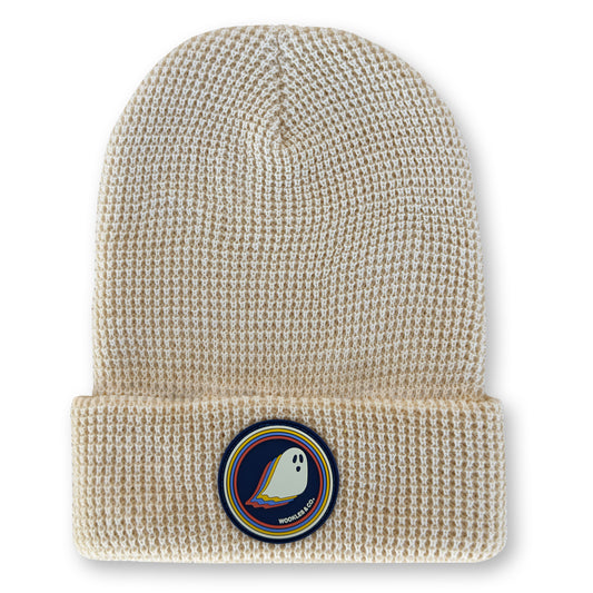 Ghost Waffle Knit Beanie in Birch