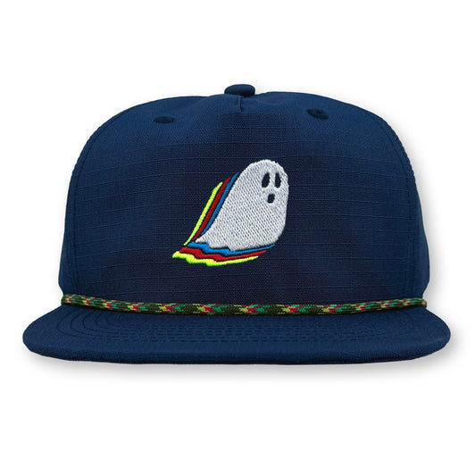 Ghost Rope Hat / Navy Ripstop Nylon with Technicolor Ghost