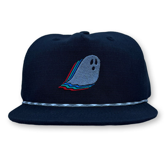 Ghost Rope Hat / Obsidian Ripstop Nylon with Lead Pipe Ghost
